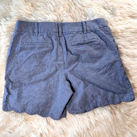 Talbots Chambray Scalloped Hem Shorts Size 10p - Picture 3 of 7
